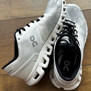 On Running Cloud White and Black Running Shoes
